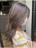 【NORA UMEDA 高木】ダークグレージュホワイトハイライトカラー