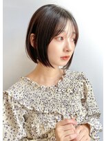 ルエ(rue) 30代40代50代◎ウルフレイヤーカット黒髪前下がりショートボブ