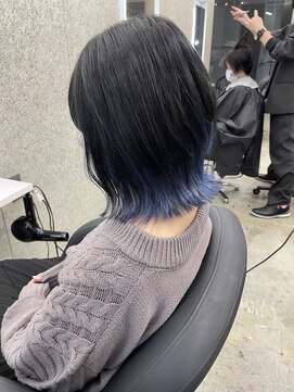 シー 浦安(SEA) インナーカラー、ネイビーブルー、ブルーブラック