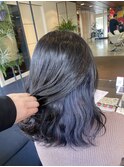 【W_SALON 河原町】インナーカラー/ネイビー