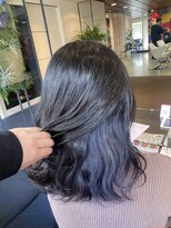 ダブル アンダーバー サロン(W_SALON) 【W_SALON 河原町】インナーカラー/ネイビー