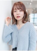 デザインカラー／レイヤーカット/ウエットヘア/オリーブベージュ