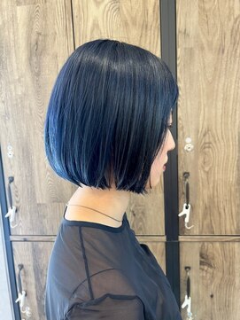 ブレス 横浜(bless) ネイビーブルー暗髪ダークカラーグレーネイビー