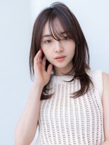 20代30代大人可愛い斜めバングショートボブ/シルキーベージュ