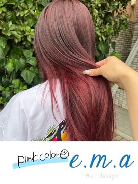 エマヘアデザイン(e.m.a Hair design) ピンクカラー