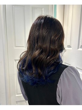 マティーナ ヘアー 池袋(Matina hair) 【インナーカラー×ネイビーブルー】20代30代40代50代