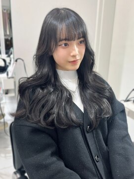 ランテルディ 渋谷(LANTERDIT) 韓国ヘア　くびれヘア　グレージュカラー　透明感カラー　ロング