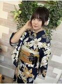 浴衣着付けとシニヨンヘアセット【立川/立川南/浴衣着付け】