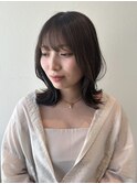 ミディアムレイヤー/外ハネ/ミディアム/20代30代40代