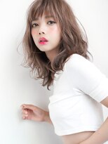 ちょいバサ質感×暖色系ページュ☆今顔ルーズなセミロング