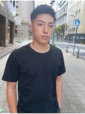 メンズカットアップバングビジカジベリーショートダークアッシュ