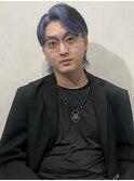 ポイントカラー＋メンズウルフカット