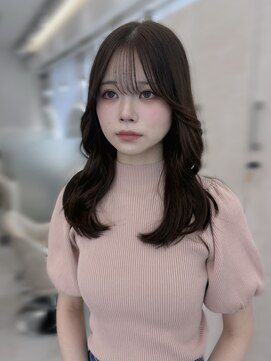 ジーナ 梅田(Zina) シースルー前髪韓国くびれヘアナチュラルブラウン【梅田】