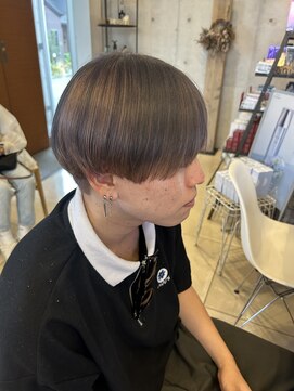 アチーブ ヘア デザイン(achieve hair design) メンズカットマッシュショートアンブレラカラーハイトーン