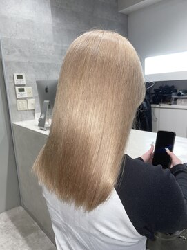 アンダーバーホワイト(_WHITE) ミルクティーブロンド