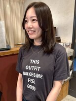 アトリエ(atelier.)&nbsp;顔周りカット アッシュブラウン 艶髪 髪質改善 レイヤーカット