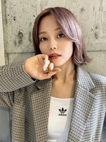 ルービック 枚方(Rubik's)&nbsp;【くびれ外ハネ×ラベンダーベージュ】抜け感ニュアンスボブ