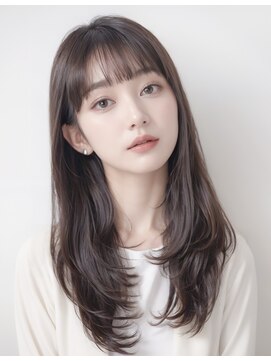 アディション 新宿(ADITION) 顔周り前髪カット×韓国艶ベージュで垢抜け美人/髪質改善/新宿k