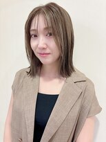 イーストハムネオ(EAST HAM NEO) 顔まわりカット/レイヤーカット/透明感/ミルクティーベージュ