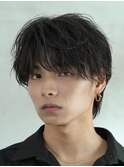 渋谷緩めシャドウパーマ波巻きスパイラルパーママッシュウルフ