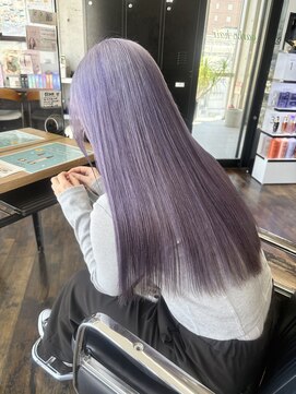 ガルボ ヘアー(garbo hair) ブリーチ 10代 20代 ダブルカラー パープルカラー ハイトーン