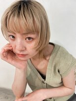  fit stand 千葉/ショートボブ/カット/パーマ/ダブルカラー/トリートメント/縮毛矯正&nbsp;イメチェン/ピンクベージュ/アンブレラカラー[千葉]