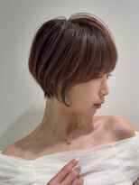 オーロ 塚口店(ORO) 美シルエット丸みショート×ベージュブラウン