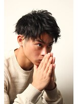 メリケンバーバーショップ フクオカ(MERICAN BARBERSHOP FUK)&nbsp;ソフトツーブロックフェザーマッシュくせ毛風パーマ8