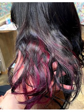 ウサギジュニア(ウサギjr.) インナーカラー×チェリーレッド