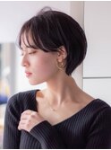 ショートボブ20代30代40代大人可愛い暗髪うる艶髪青山表参道