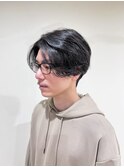 メンズスタイル　センターパート　ショート