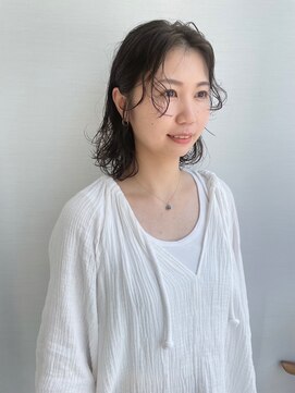 ガリカ 博多(Gallica) 【石河安奈】個性派おしゃれニュアンスパーマ/簡単スタイリング