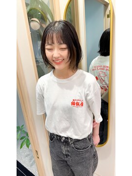 イオエ(ioe) 黒髪/ボブルフ/ネビージュ/小顔/ワンレン/髪質改善/グレージュ