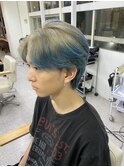 メンズハイトーン　コンマヘア　エンドカラー