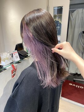 テトラ バイ ネオリーブ 横浜西口店(tetra by neolive) ＊ラベンダーインナーカラー＊[横浜/横浜駅]