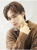 韓国ニュアンスパーマシャドウパーマワックスなしセンターパート
