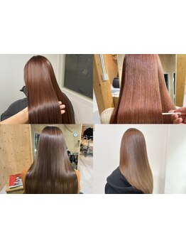 扱いやすい万能ヘアに…髪質改善TRで毛髪内の結合を修復するからうねりを改善し、艶＆潤う髪質に導きます◇