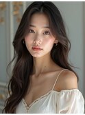 韓国くびれヘア_調布ミニウルフチェリーブラウン縮毛矯正