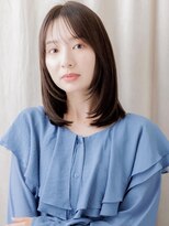 カバーヘア ブリス 川口(COVER HAIR bliss)&nbsp;顔周りレイヤーカット艶感ストレートミディアムA0川口30代40代