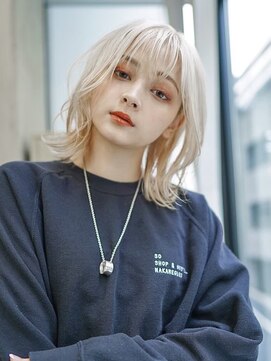 ギークス(GEEKS) 【GEEKS渋谷】ホワイトブリーチ/ネオウルフ/冬カラー/ハイトーン