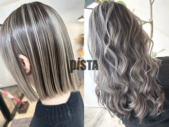 ピスタ(PiSTA)の写真/デザインカラー×縮毛矯正が同時に施術可能◎トレンドの白髪ぼかしハイライトもお任せ♪［千葉/ブリーチ]