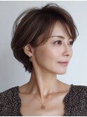 白髪ぼかし似合わせ大人ショート30代40代50代60代◎
