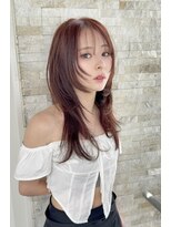 レミエ ダイカンヤマ(lemiie) ハッシュカットチェリーピンクカット韓国レイヤーレイヤーカット