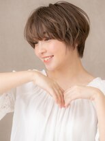 カバーヘア ブリス 志木南口駅前店(COVER HAIR bliss)&nbsp;ブリーチなしひし形小顔丸みベリーショートマッシュ20代30代W
