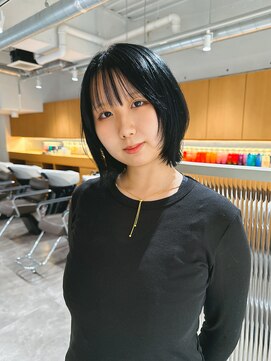 ブランコ 名古屋栄(BLANCO) ボブレイヤー ハッシュボブ レイヤーボブ 人気ブルーブラック