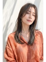 アッシュ 学芸大学店(Ash)&nbsp;ロング/大人女性/アッシュグレー/白髪ぼかしハイライト