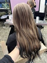 ディーカヘアーセンダイ(Di KA HAIR sendai)&nbsp;ホワイトミルクティー/ローライト/エンドカラー/デザインカラー