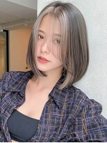 ロッソ 大橋店(Rosso) シルバーアッシュのすっきりボブ【大橋】