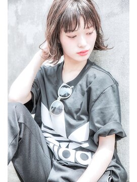 ヘアーアンドアトリエ マール(Hair&Atelier Marl) 【Marl】シースルーバングに無造作な質感のボブ