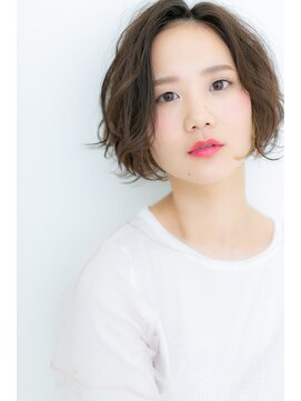 カバーヘア 上尾西口店(COVER HAIR) 無造作カール★黒髪くせ毛風フレンチボブZ上尾20代30代40代